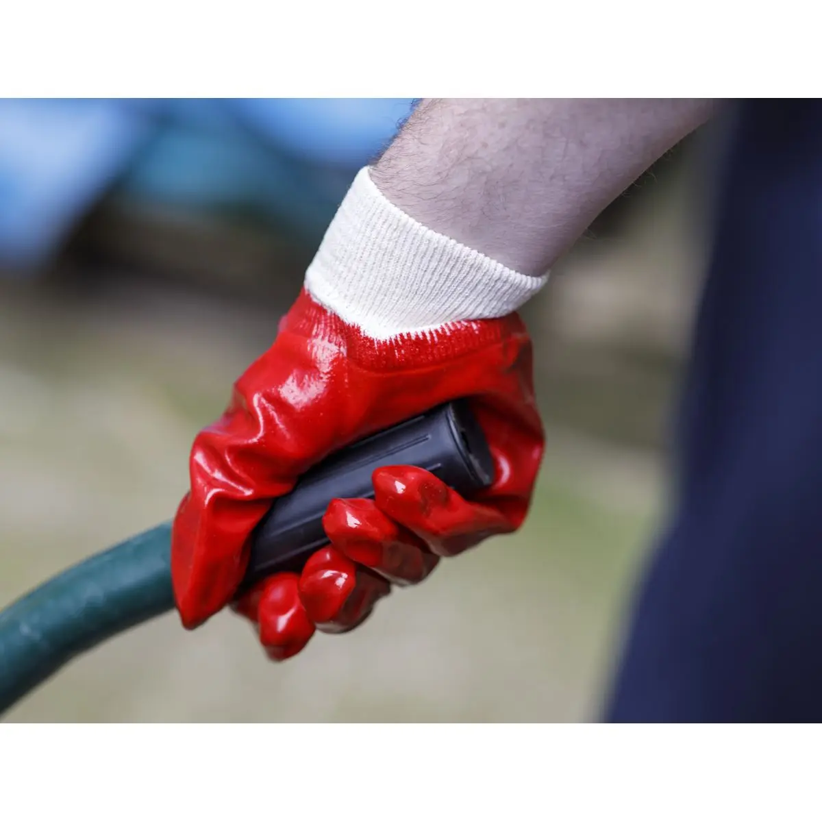 Worksafe by Sealey PVC Knit Wrist Gloves (Large) - Pack of 12 Pairs - Image 6