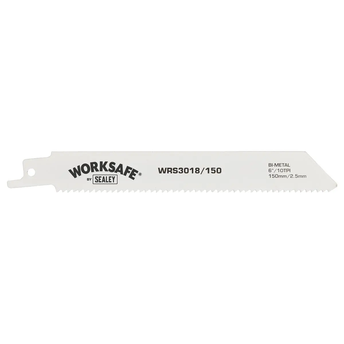 Worksafe by Sealey Reciprocating Saw Blade 150mm 10tpi - Pack of 5 - Image 3