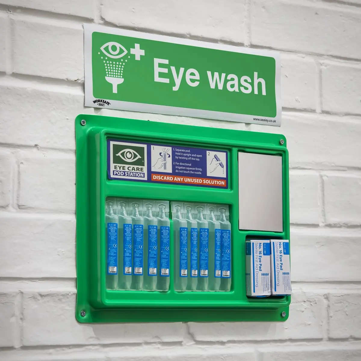 Worksafe by Sealey Safe Conditions Safety Sign - Eye Wash - Self-Adhesive Vinyl - Image 8