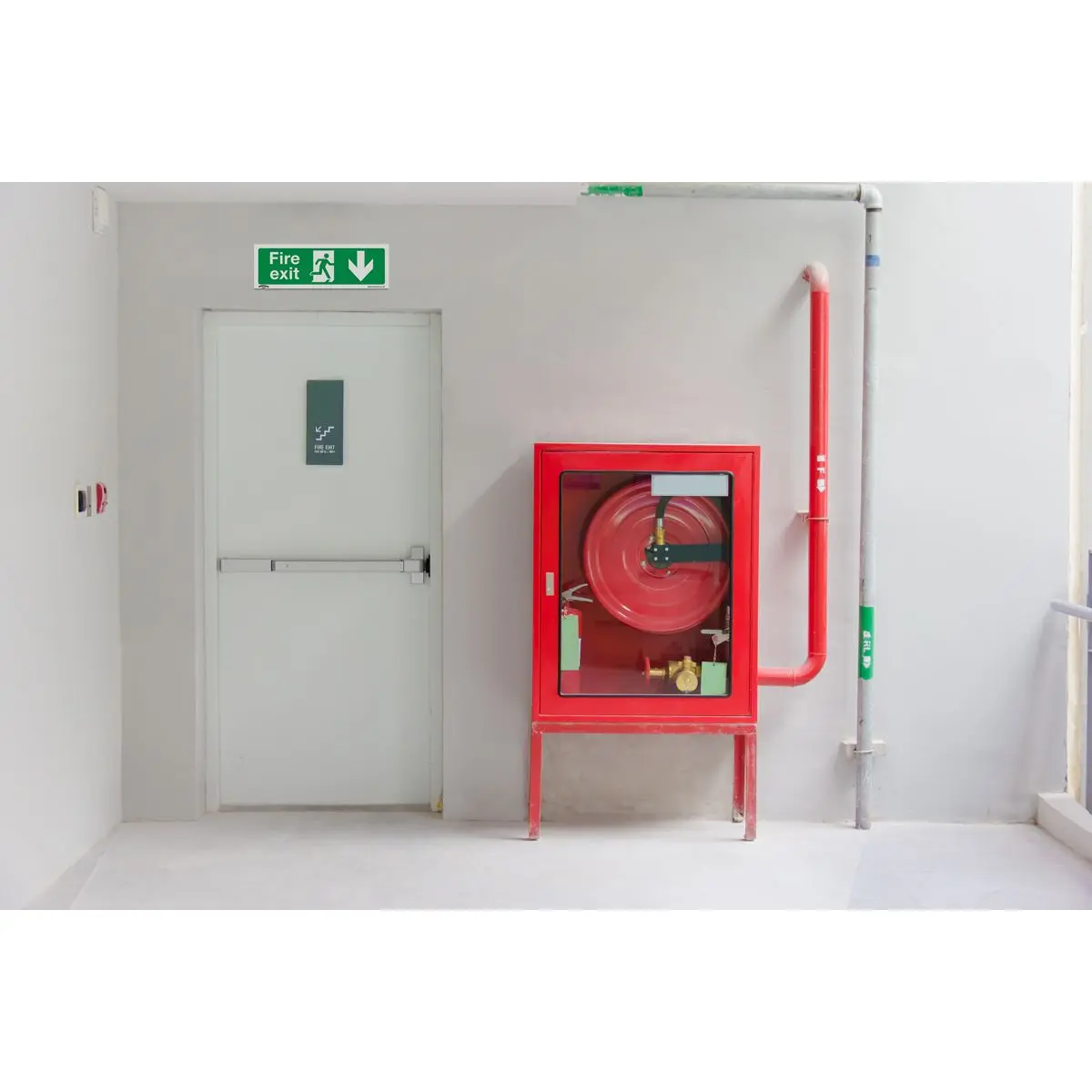 Worksafe by Sealey Safe Conditions Safety Sign - Fire Exit (Down) - Self-Adhesive Vinyl - Image 2