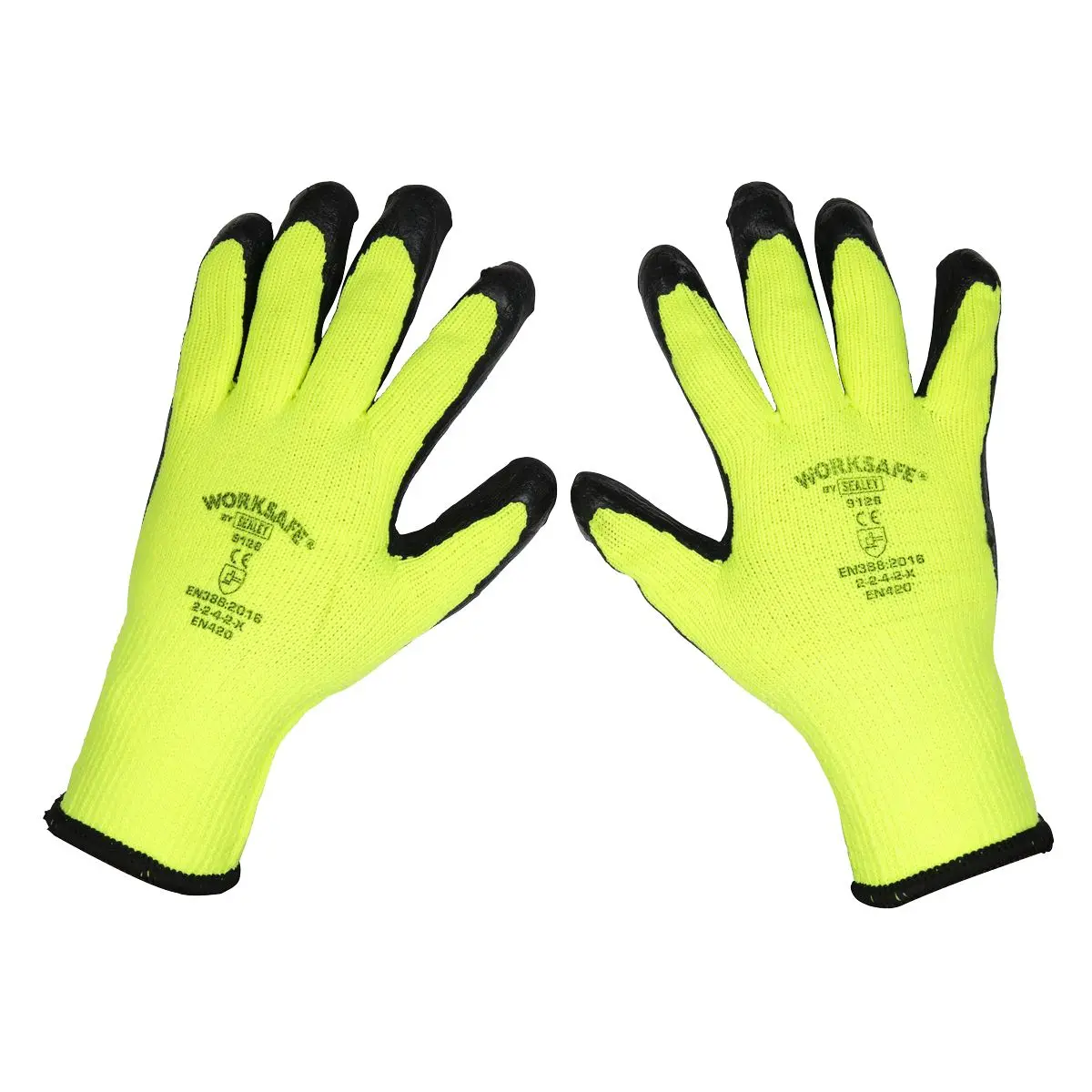Worksafe by Sealey Thermal Super Grip Gloves (Large) - Pack of 6 Pairs - Image 2