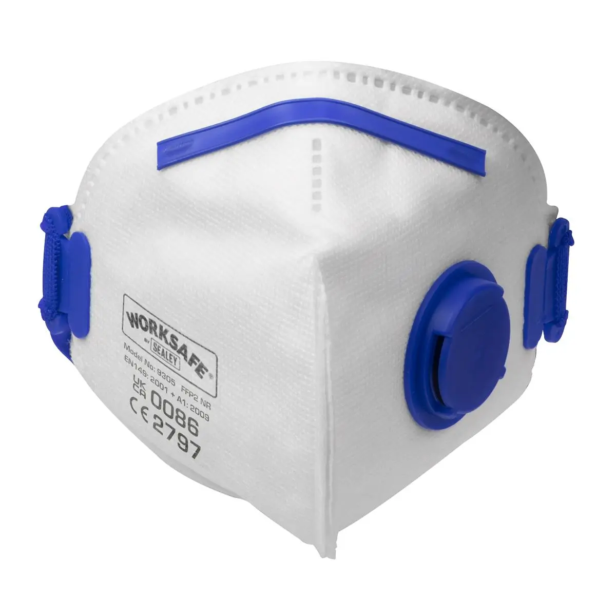 Worksafe by Sealey Valved Fold Flat Mask FFP2 - Pack of 10 - Image 2