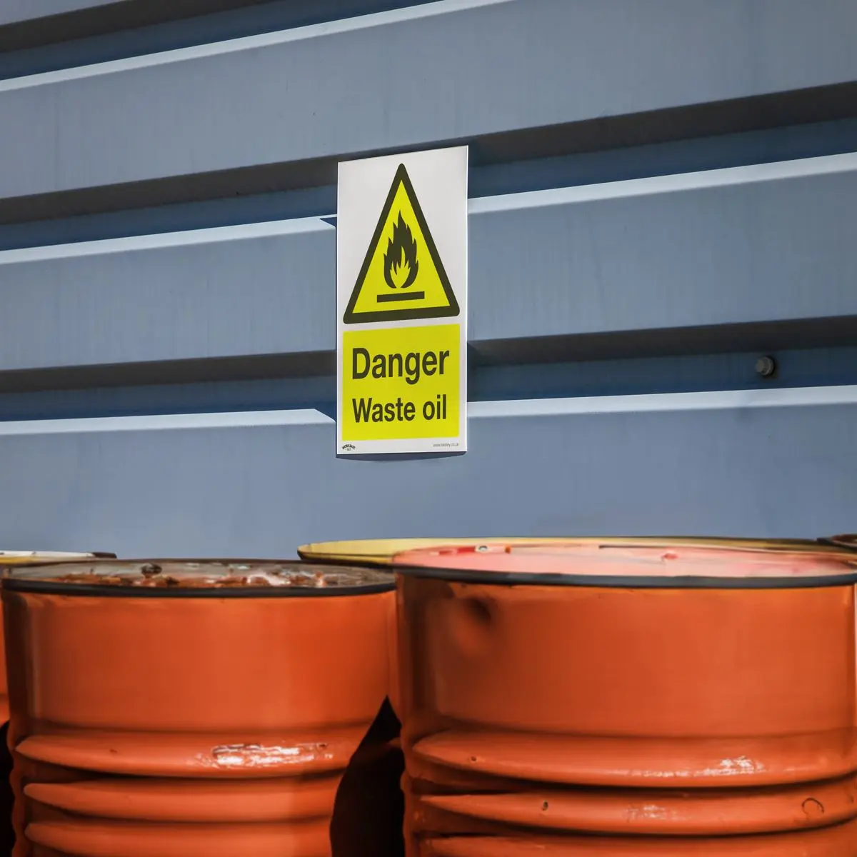 Worksafe by Sealey Warning Safety Sign - Danger Waste Oil - Rigid Plastic - Pack of 10 - Image 7