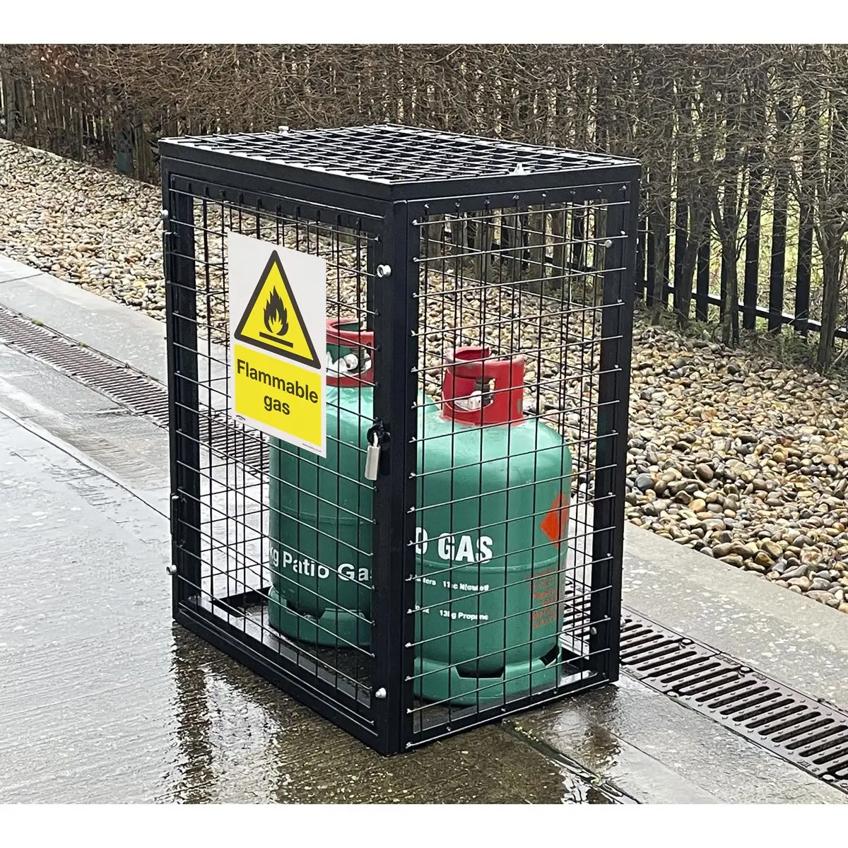 Worksafe by Sealey Warning Safety Sign - Flammable Gas - Self-Adhesive Vinyl - Image 4