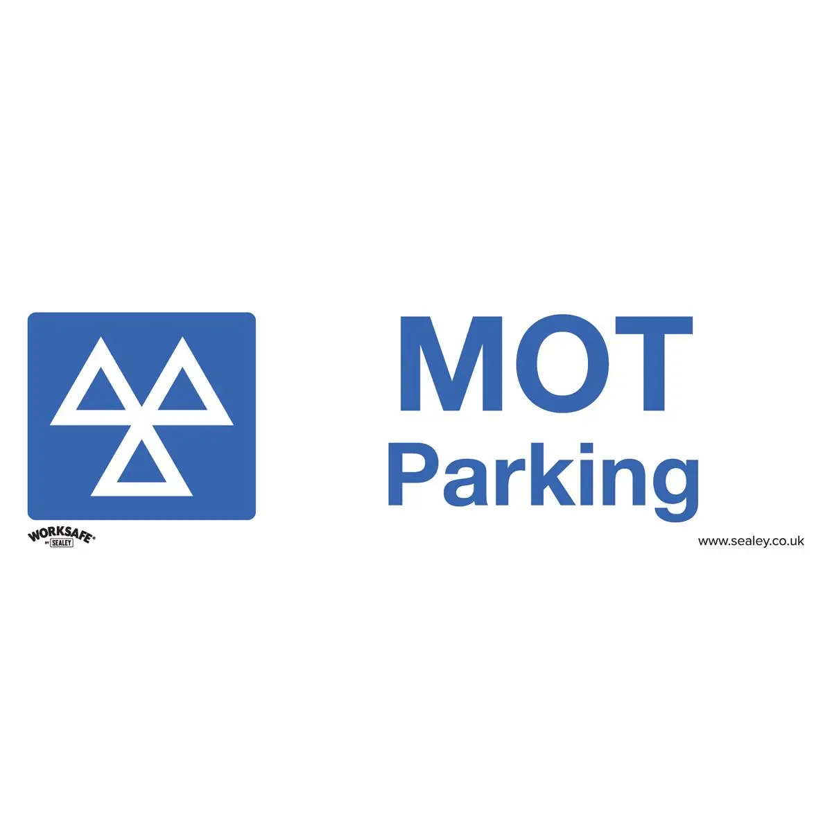 Worksafe by Sealey Warning Safety Sign - MOT Parking - Self-Adhesive Vinyl